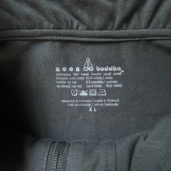 Neon Buddha Sassy Ruffle Jacket in Khaki Green Full Zip Size XL - Picture 3 of 6